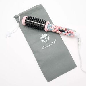 Calista GoGo Mini Round Brush Floral Hair Styling Wand Tool QVC Travel Size